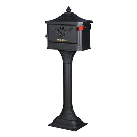 security mailbox with post